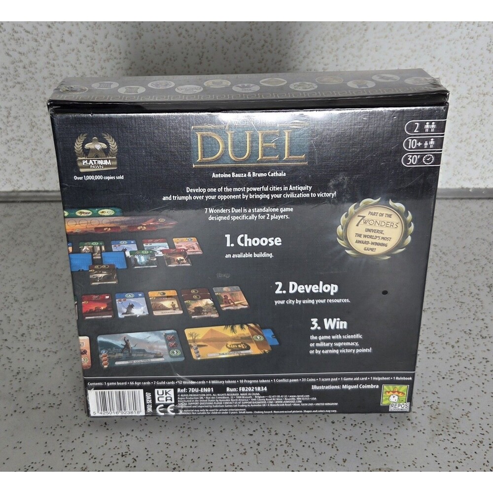 7 Wonders Duel Board Game Repos Prod. - Base Game NEW IN SHRINK WRAP! - Picture 2 of 3
